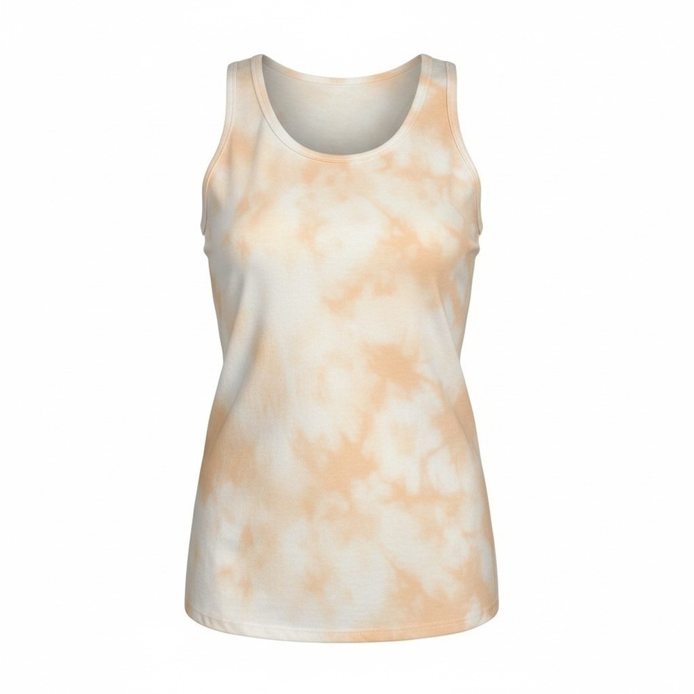 A New Day Orange Tie Dye Tank Top Womens Size Ribbed Racerback, Size 3XL, NWT
